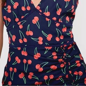Finders Keepers Navy Cherry Print Jumpsuit
